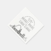 St. Louis Deko Skyline | Hochzeitsveranstaltung Na Serviette (Ecke)
