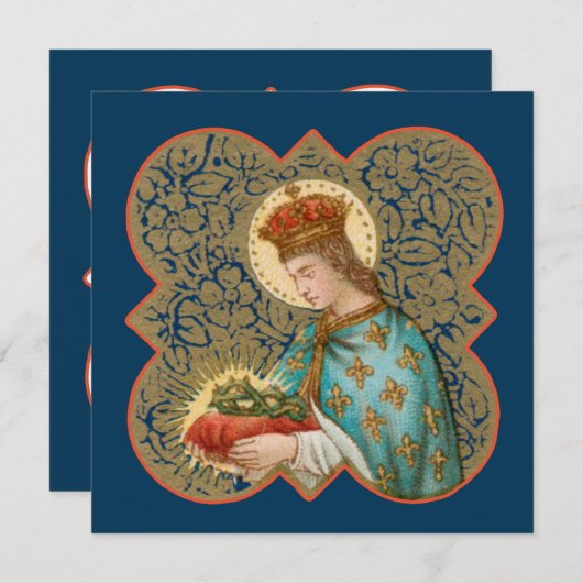 St. Louis der König in einer Barbed Quatrefolie (B (Vorne/Hinten)