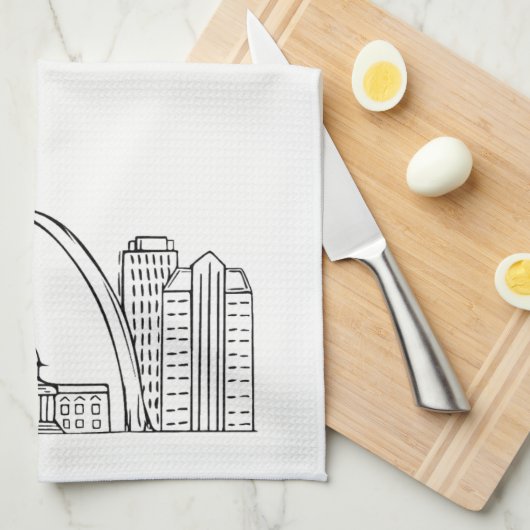 St. Louis Drawng - Geschirrtuch (Viertel Falte)