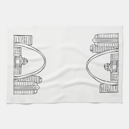 St. Louis Drawng - Geschirrtuch (Horizontal)