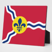 St. Louis Flag Plaque Fotoplatte (Seite)