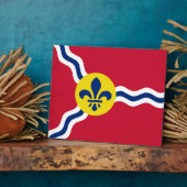 St. Louis Flag Plaque Fotoplatte (Seite)