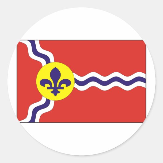 St. Louis Flag Runder Aufkleber (Vorderseite)