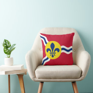 St. Louis-Flagge auf amerikanischem MoJo-Pillow Kissen
