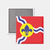 St. Louis-Flagge Magnet (Vorderseite/Rückseite)