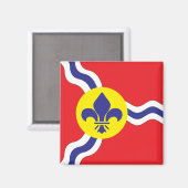 St. Louis-Flagge Magnet (Vorderseite/Rückseite)