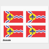 St. Louis-Flagge Rechteckiger Aufkleber (Blatt)