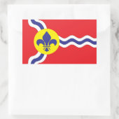 St. Louis-Flagge Rechteckiger Aufkleber (Tasche)