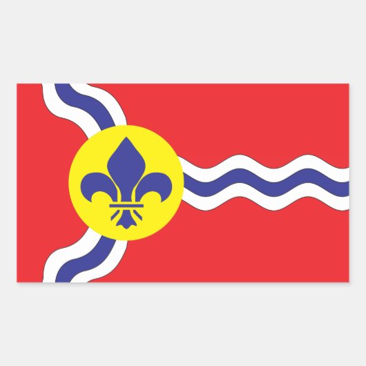 St. Louis-Flagge Rechteckiger Aufkleber (Vorderseite)