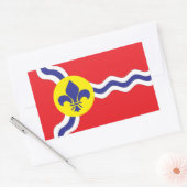 St. Louis-Flagge Rechteckiger Aufkleber (Umschlag)