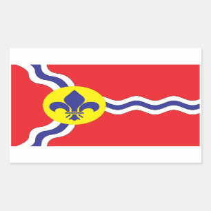 St. Louis-Flagge Rechteckiger Aufkleber