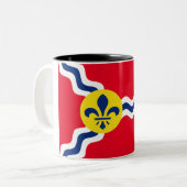 St. Louis-Flagge Zweifarbige Tasse (Vorderseite Links)