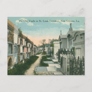 St. Louis Friedhof, New Orleans Vintag Postkarte
