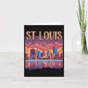 St Louis Gateway Arch Missouri City Skyline Karte