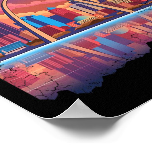 St Louis Gateway Arch Missouri City Skyline Poster (Ecke)