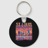 St Louis Gateway Arch Missouri City Skyline Schlüsselanhänger (Vorderseite)