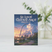 St. Louis Gateway Arch Missouri Postkarte (Stehend Vorderseite)
