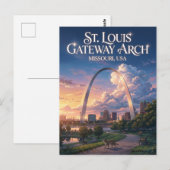St. Louis Gateway Arch Missouri Postkarte (Vorne/Hinten)