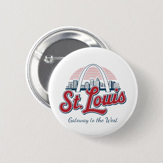 St. Louis Gateway Arch Pin – Personalized National Button (Vorne & Hinten)