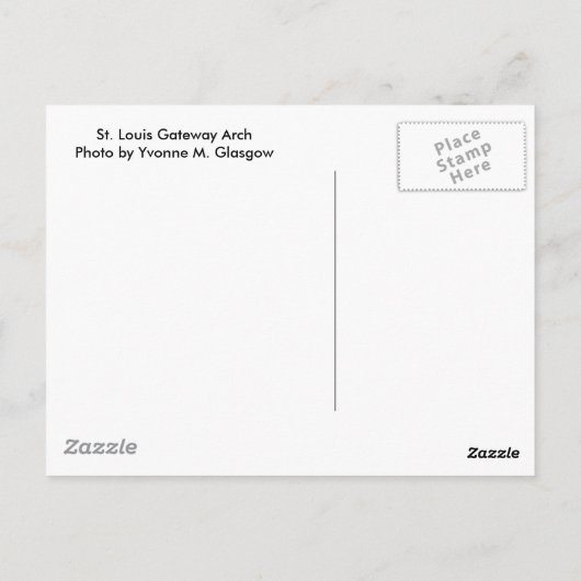 St. Louis Gateway Arch Postcard Postkarte (Rückseite)