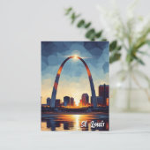 St Louis Gateway Arch Reise Postkarte (Stehend Vorderseite)