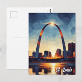 St Louis Gateway Arch Reise Postkarte (Vorne/Hinten)