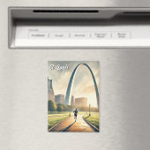 St Louis Gateway Arch Travel Magnet (In Situ (Geschirrspüler))