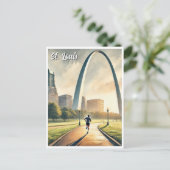 St Louis Gateway Arch Travel Postkarte (Stehend Vorderseite)
