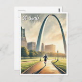 St Louis Gateway Arch Travel Postkarte (Vorne/Hinten)