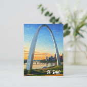 St Louis Gateway Arch Travel Postkarte (Stehend Vorderseite)