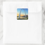 St Louis Gateway Arch Travel Quadratischer Aufkleber (Tasche)