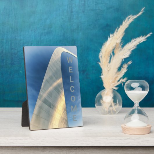 St Louis Gateway Arch Welcome Fotoplatte (Seite)