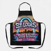 St. Louis Graffiti Skyline Mural Lou Street Ar Schürze (Vorderseite)
