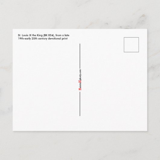 St. Louis IX der König (BK 004) Postkarte (Rückseite)