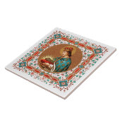 St. Louis IX mit Rinceau Border (BK 065) Fliese (Seite)