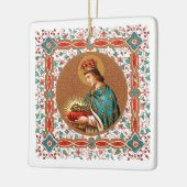 St. Louis IX mit Rinceau Border (BK 065) Keramikornament (Links)