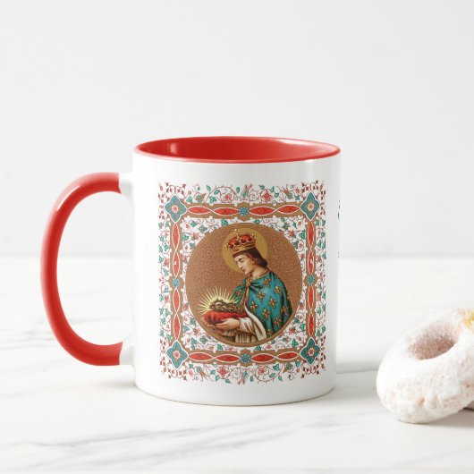St. Louis IX mit Rinceau Border (BK 065) Tasse (Mit Donut)