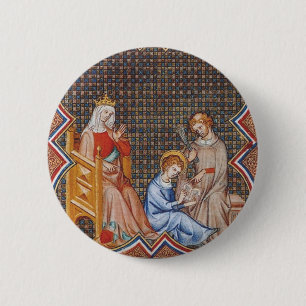 St. Louis IX. von Frankreich Schutzpatron der Köni Button