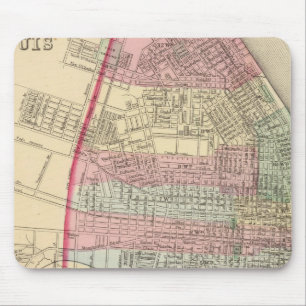 St Louis Map von Mitchell Mousepad