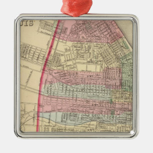 St Louis Map von Mitchell Silbernes Ornament