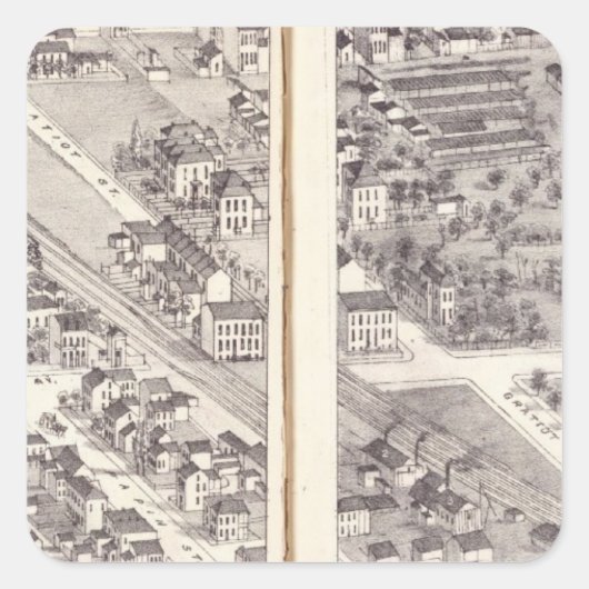 St. Louis, Missouri 17 Quadratischer Aufkleber (Vorderseite)