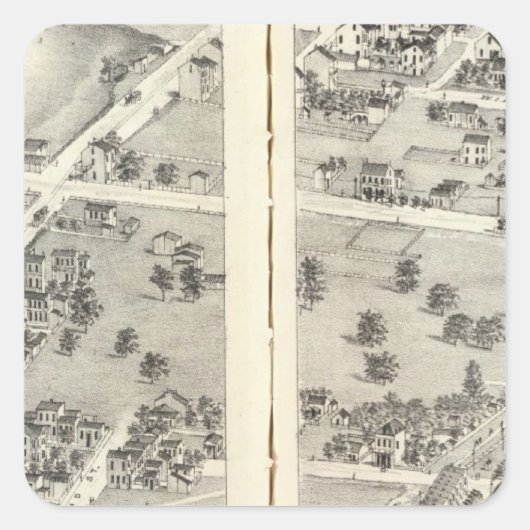 St. Louis, Missouri 6 Quadratischer Aufkleber (Vorderseite)