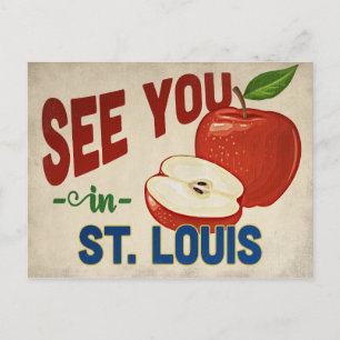 St. Louis Missouri Apple - Vintage Travel Postkarte