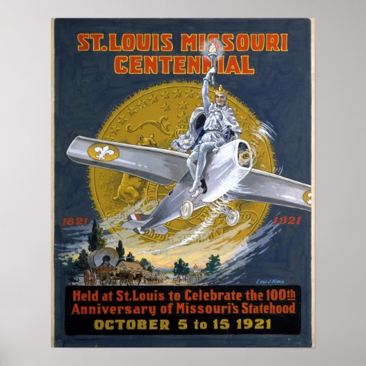 St. Louis Missouri Centennial 1921 Poster (Vorne)