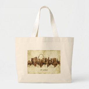 St. Louis Missouri Cityscape Jumbo Stoffbeutel