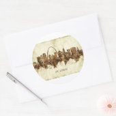 St. Louis Missouri Cityscape Runder Aufkleber (Umschlag)