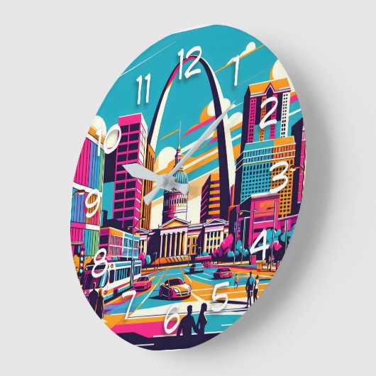 St. Louis, Missouri | Der Gateway-Pfeil Große Wanduhr (Winkel)