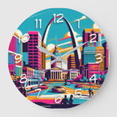 St. Louis, Missouri | Der Gateway-Pfeil Große Wanduhr (Vorderseite)