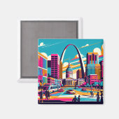 St. Louis, Missouri | Der Gateway-Pfeil Magnet (Vorderseite/Rückseite)