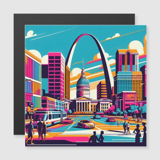 St. Louis, Missouri | Der Gateway-Pfeil Magneteinladung (Vorne/Hinten)